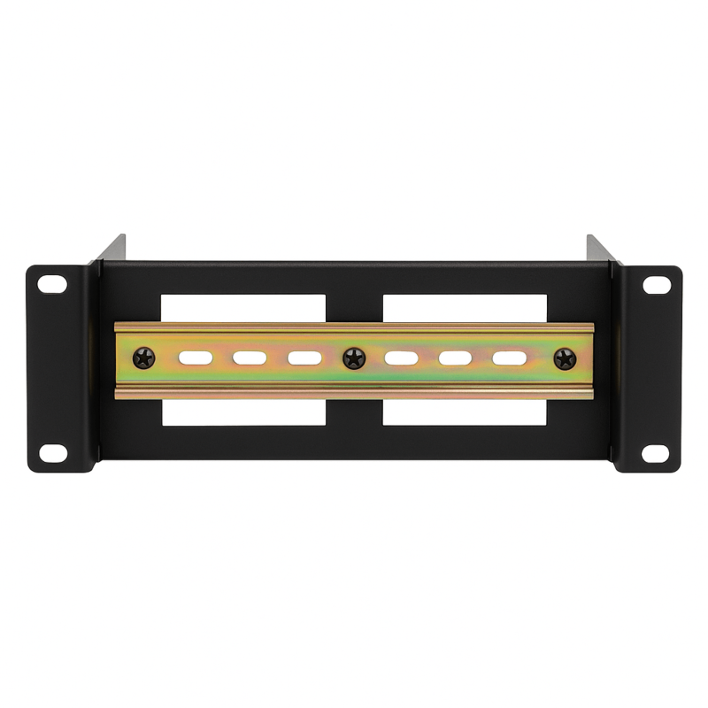Rail DIN 2U pour racks 10 pouces - réglable en profondeur