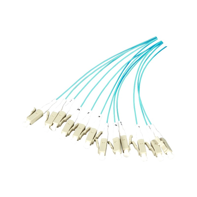 OM3 fibre optique Pigtail Turquoise LC - 12 pièces