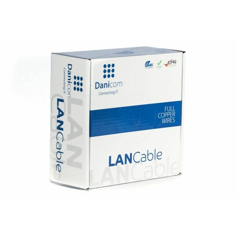 Rouleau câble rigide extérieur noir DANICOM CAT5e FTP PE (Fca) - 305m