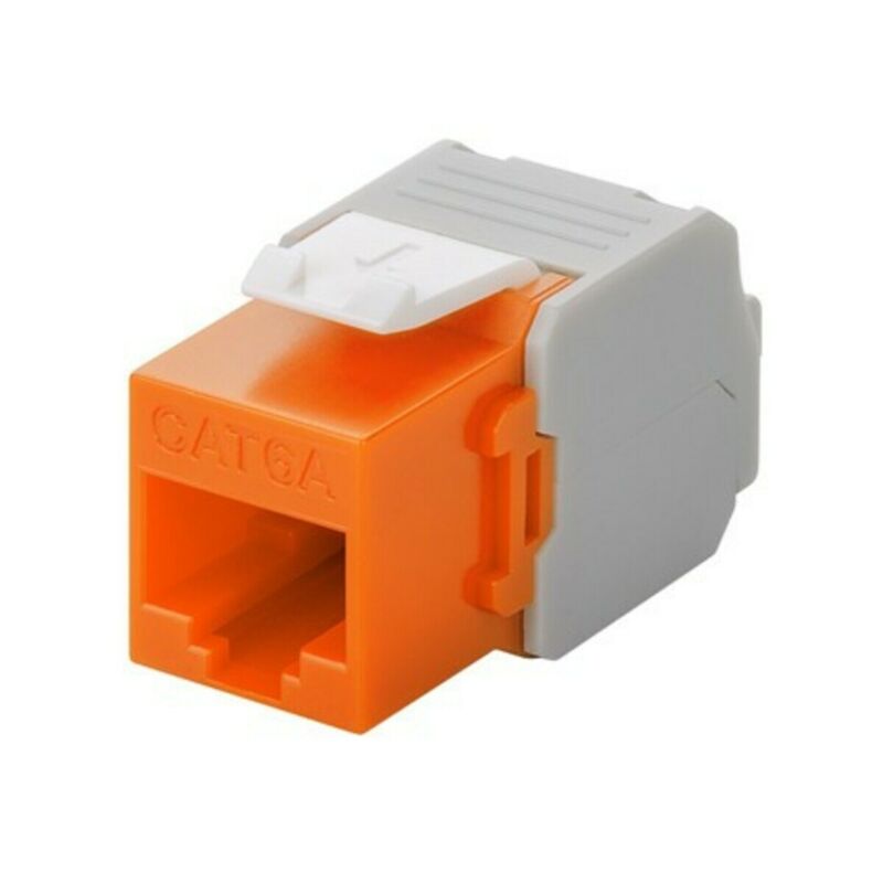 Connecteur Keystone Cat6A UTP - sans outil - Orange
