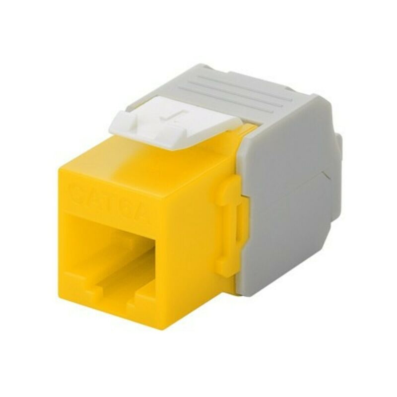 Connecteur Keystone Cat6A UTP - sans outil - Jaune