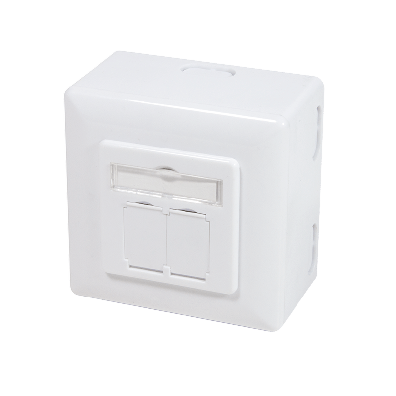 CAT6A UTP / STP boîtier en saillie, Blanc