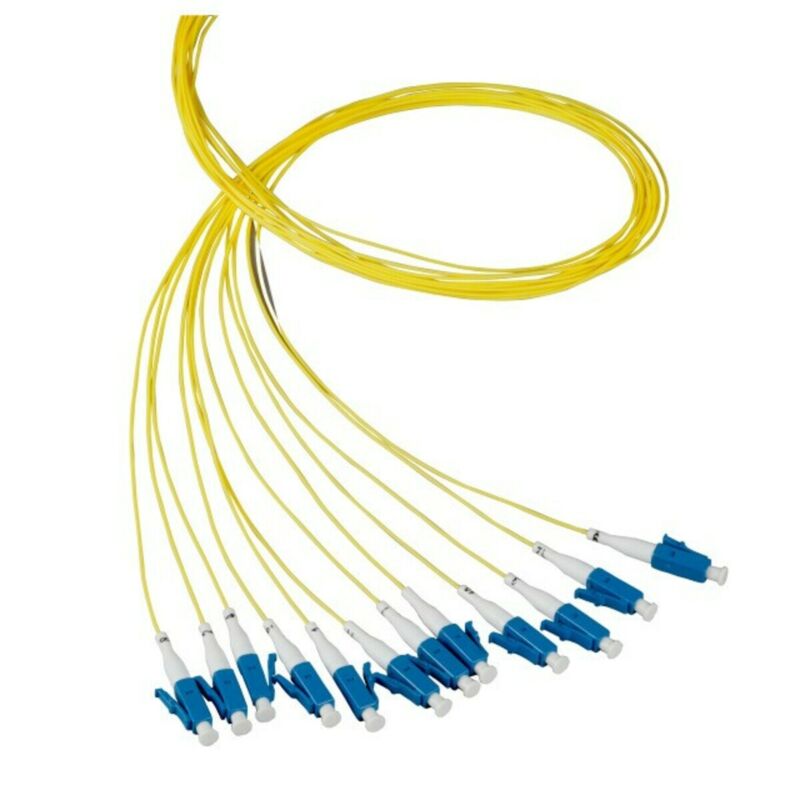 OS2 fibre optique Pigtail Jaune LC / PC - 12 pièces