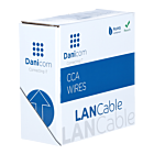 Rouleau câble rigide gris CAT5E U / UTP CCA - 100m
