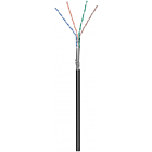Rouleau câble flexible extérieur noir CAT6 SF/UTP CCA - 100m