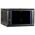 Baie murale 6U (inclinable) avec porte en verre 600x600x368mm