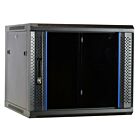 Baie murale 9U avec porte en verre 600x600x500mm (LxPxH)