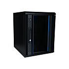 Baie de serveur 10 pouces 9U avec porte en verre 370x450x486mm (LxPxH)