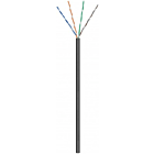 Rouleau câble flexible extérieur noir CAT6 U / UTP CCA - 305m
