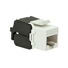 Connecteur Keystone Cat6A UTP - Toolless - Noir / Blanc