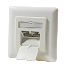 CAT6A UTP / STP Box intégrée, Ivoire