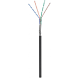 CAT6 SF/UTP câble extérieur sur bobine rigide noir CCA - 305m