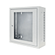 Baie murale blanche 3U avec porte en verre profondeur 185mm 