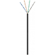 Rouleau câble flexible extérieur noir CAT5E U / UTP CCA - 100m