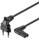 Câble d'alimentation Perpendiculaire Euro Plug to C7 2M Noir