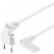 Câble d'alimentation Perpendiculaire Euro Plug to C7 5m Blanc