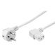 Cordon d'alimentation Schuko à C13 Angle 1.50m blanc