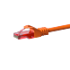 Câble patch UTP CAT6 0,15 m orange - 100 % cuivre