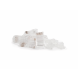 Connecteur RJ45 Cat5e UTP traversant - pour câble flexible et rigide - 10 pièces