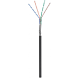CAT6 S/FTP câble extérieur sur bobine  rigide noir CCA - 305m