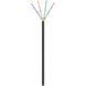 Rouleau câble flexible extérieur noir CAT6 U / UTP CCA - 50m