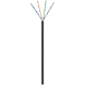 Rouleau câble flexible extérieur noir CAT6 U / UTP CCA - 305m