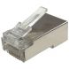 Connecteur RJ45 Cat5e blindé traversant - pour câble flexible et rigide