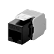 Connecteur Keystone Cat6A UTP - Toolless - Noir