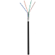 Rouleau câble extérieur rigide noir CAT5E FTP CCA - 100M
