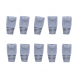Manchon de câble RJ45 gris - 10 pièces