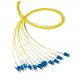 OS2 Fibre de verre Pigtail Yellow LC / PC - 12 pièces