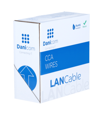 Rouleau câble flexible gris CAT5e F/UTP CCA - 50m