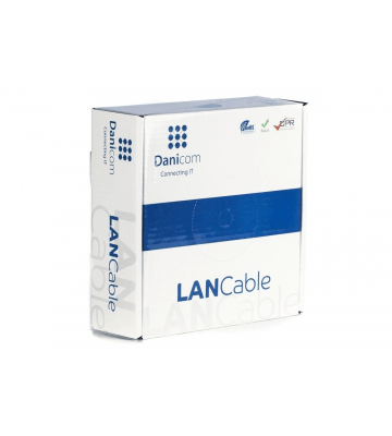 Rouleau câble rigide gris CAT5E F / UTP CCA - 100m
