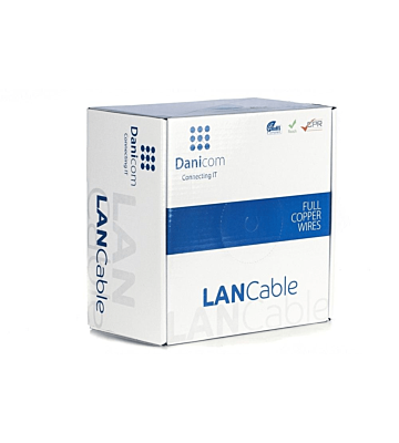 Câble sur bobine DANICOM CAT8 S/FTP rigide - LSZH (Dca) - 50m