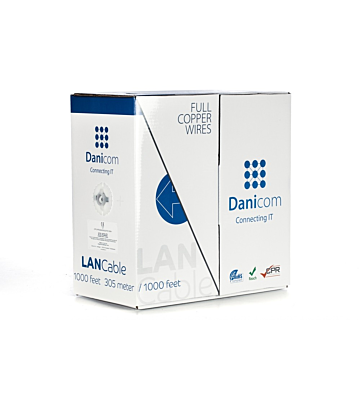 DANICOM CAT6 UTP 305m cable sur bobine rigide - LSZH (Dca)