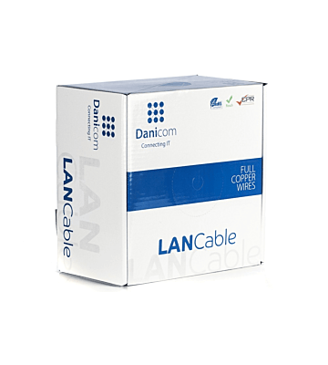 DANICOM CAT6A S/FTP 100m cable sur bobine rigide - LSZH (Dca)