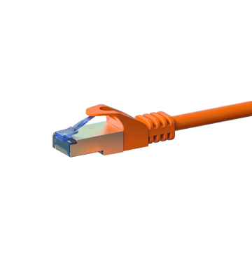 Câble CAT6A S/FTP (PIMF) 100% cuivre orange - 2m