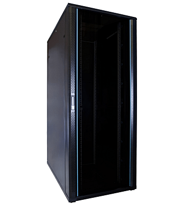 Baie de serveur 47U avec porte en verre 800x1200x2200mm (LxPxH)