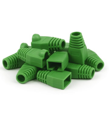 Manchon de câble RJ45 vert - 10 pièces