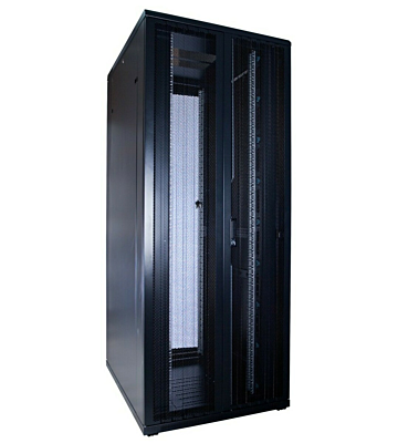 Baie de serveur 42U avec portes avant et arrière doublement perforées 800x1000x2000mm (LxPxH)