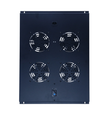 Kit de ventilation avec 4 ventilateurs et thermostat adapté aux armoires serveur autoportantes de 800 mm de profondeur