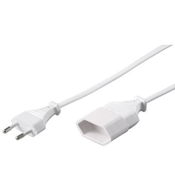 Câble d'extension d'alimentation Euro Plug 3m Blanc