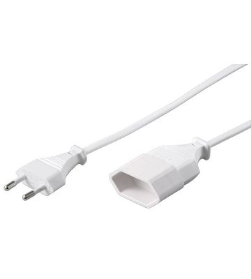 Câble d'extension d'alimentation Euro Plug 2m Blanc
