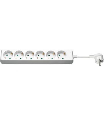 Multiprise avec 6 fiches 3m blanc