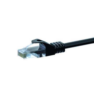 Câble Cat5e UTP 100% cuivre noir - 5m