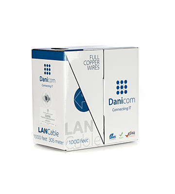 DANICOM CAT5E UTP 305m câble sur bobine rigide -  LSZH (Dca)