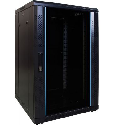 Baie de serveur 18U avec porte en verre 600x600x1000mm (LXPXH)