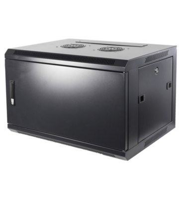 Baie murale 6U avec porte métalique 600x450x368mm (LxPxH)