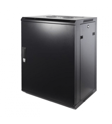 Baie murale 12U avec porte métalique 600x450x635mm (LxPxH)