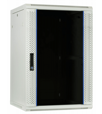 Baie murale blanche 27U avec porte en verre 600x600x1400mm (LxPxH)